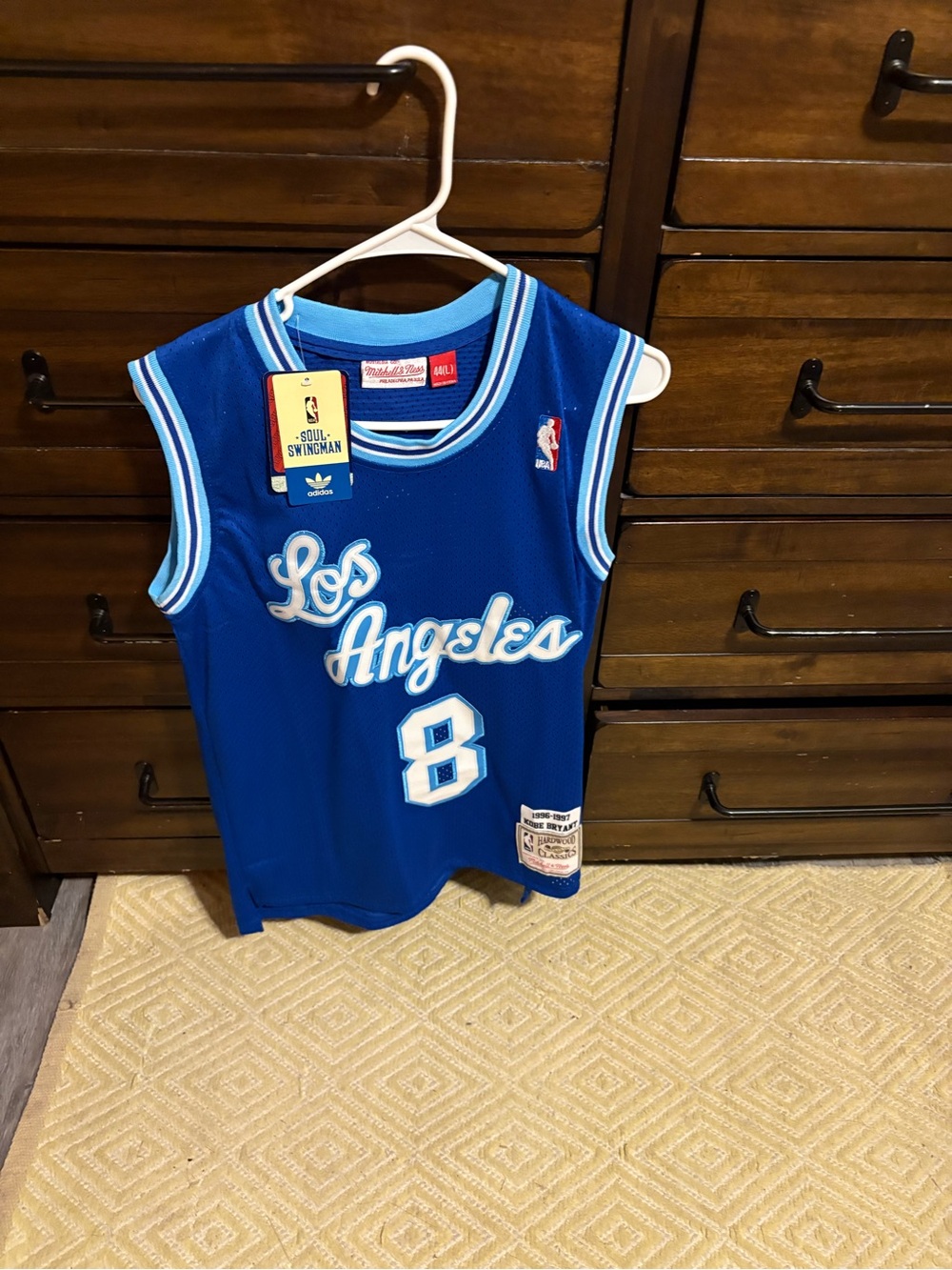 Los Angeles Royal Blue Basketball Jersey #8 - Mitchell & Ness